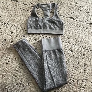 Snakeskin seamless workout set